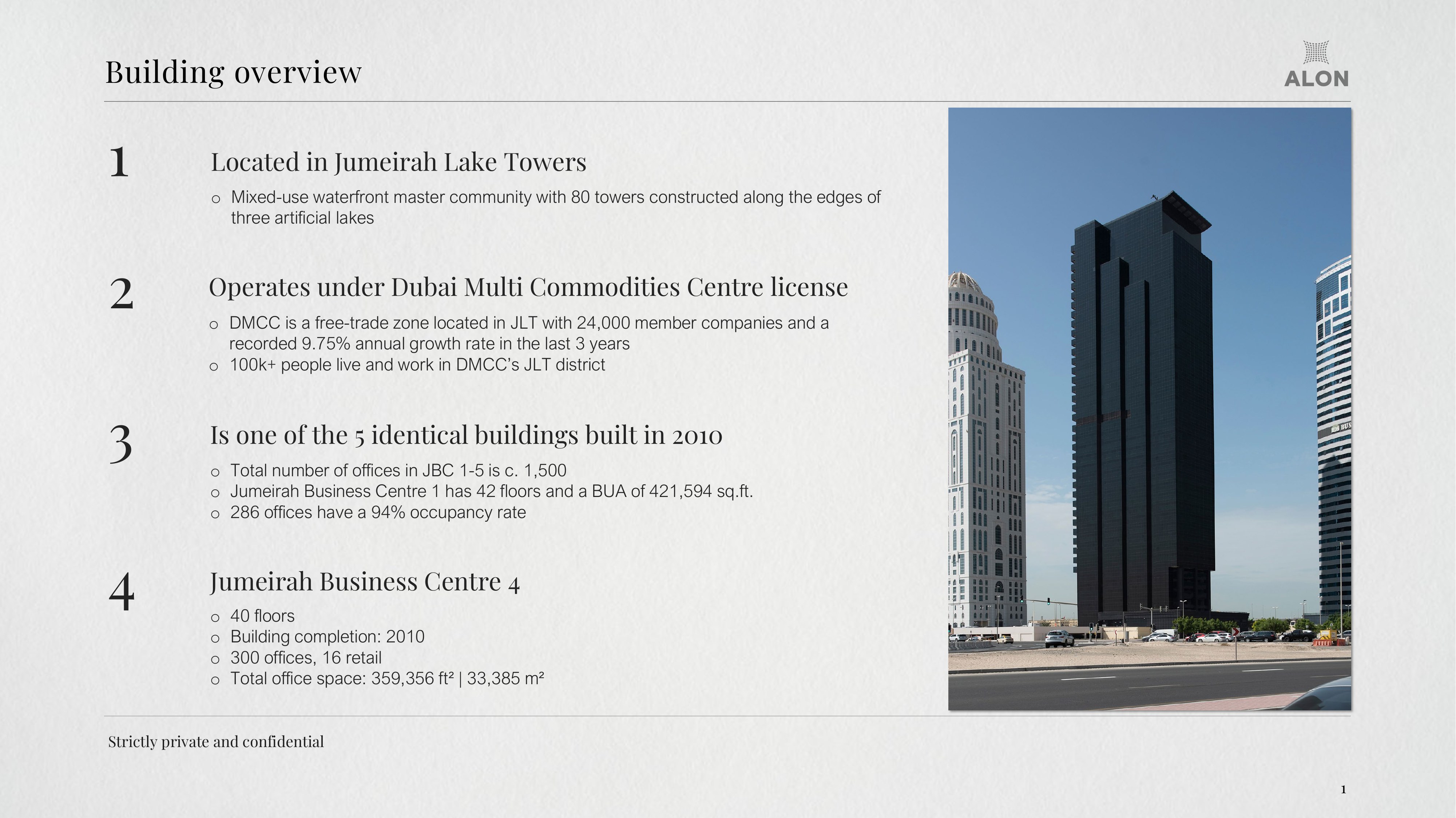 Jumeirah Business Centre 4 — exterior view, JLT Cluster N